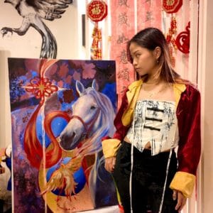 "His year of the horse." Print