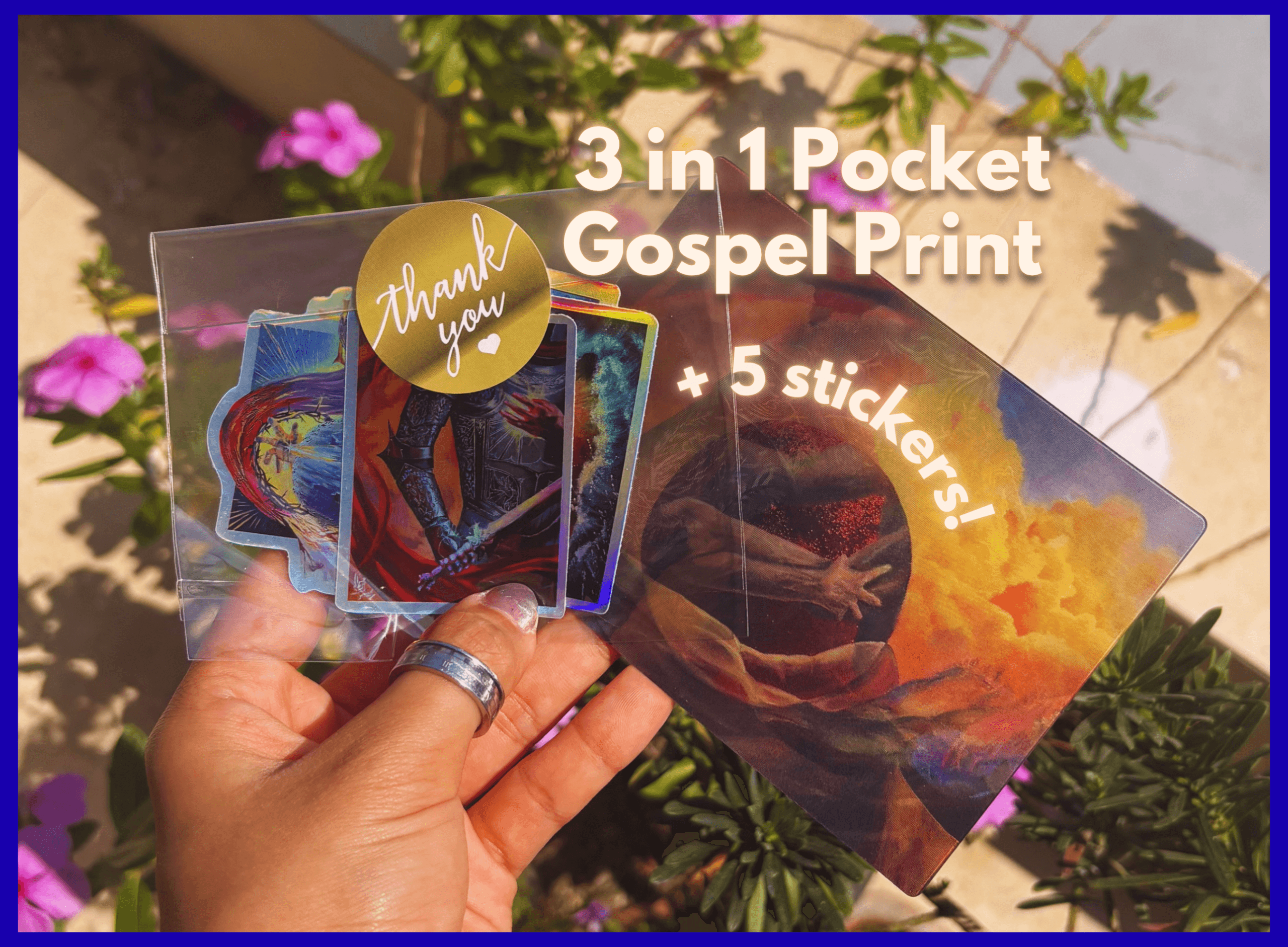 Lenticular (3 in 1) Pocket-sized Gospel Print!
