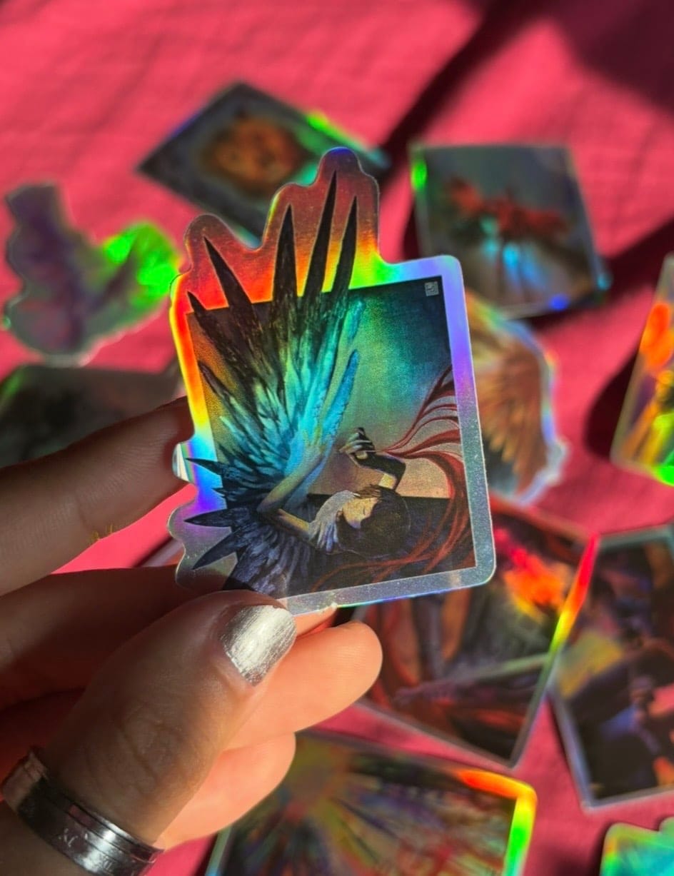 "Stitch by Stitch" Holographic Sticker